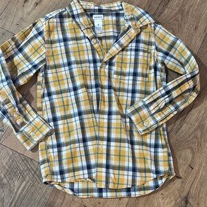 Boys Carters yellow and white Plaid Shirt